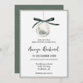Invitation Élégant Mariage de Noël d'hiver (Devant / Derrière)