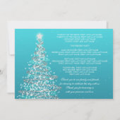 Invitation Élégant Mariage de Noël Turquoise (Dos)