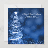 Invitation Élégant Mariage de Noël Winter Wonderland (Dos)