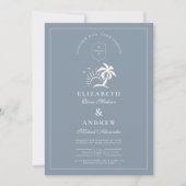 Invitation Élégant Mariage de palmier à main (Devant)