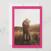 Invitation Élégant mariage de photo floral en terre cuite de (Dos)