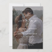 Invitation Élégant Mariage de photos de script (Devant)