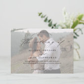 Invitation Élégant Mariage de photos de script (Debout devant)