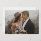 Invitation Élégant Mariage de photos de script (Dos)