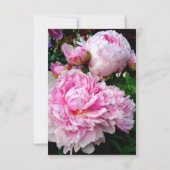 Invitation Élégant Mariage de pivoine blanche rose (Dos)