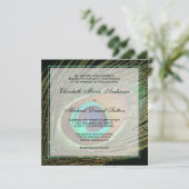 Invitation Élégant Mariage de plumes de paquetage (Debout devant)