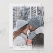 Invitation Élégant mariage de police de caractères Classics d (Devant)