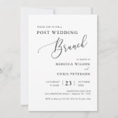 Invitation Élégant Mariage de poste rustique Brunch (Devant)