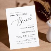 Invitation Élégant Mariage de poste rustique Brunch