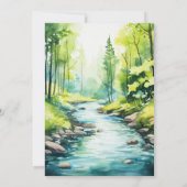 Invitation Élégant Mariage de prairie de montagne (Dos)