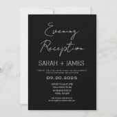 Invitation Elégant Mariage de réception classique en soirée n (Devant)
