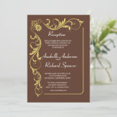 Invitation Élégant Mariage de réception victorien (Debout devant)