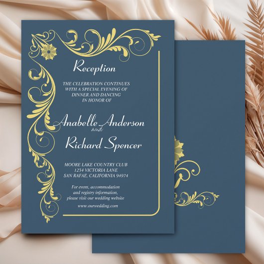 Invitation Élégant Mariage de réception victorien
