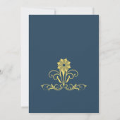 Invitation Élégant Mariage de réception victorien (Dos)