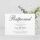 Invitation Elégant mariage de report (Debout devant)