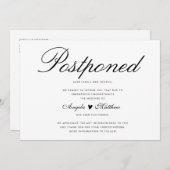 Invitation Elégant mariage de report (Devant / Derrière)