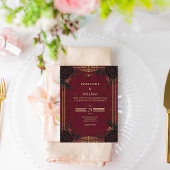 Invitation Élégant Mariage de romance gothique