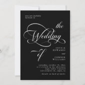 Invitation Élégant Mariage de script classique tout en un noi (Devant)