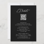 Invitation Élégant Mariage de script classique tout en un noi (Dos)