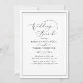 Invitation Élégant Mariage de script de calligraphie Brunch (Devant)