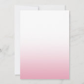 Invitation Élégant Mariage de script de calligraphie rose pâl (Dos)