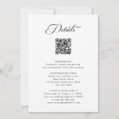 Invitation Élégant Mariage de script de charme tout en un (Dos)