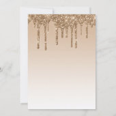 Invitation Élégant Mariage de script de Parties scintillant d (Dos)