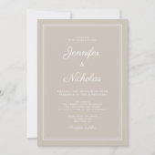 Invitation Élégant Mariage de script de style moderne (Devant)