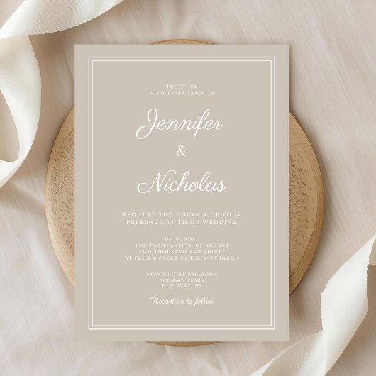 Invitation Élégant Mariage de script de style moderne