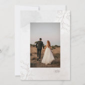 Invitation Élégant Mariage de script floral botanique (Dos)