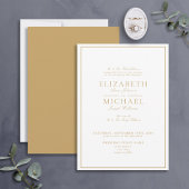 Invitation Élégant Mariage de script Gold Classic