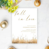 Invitation Élégant Mariage de script Gold 'Fall in Love'