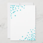 Invitation Élégant Mariage de script Parties scintillant Turq (Dos)