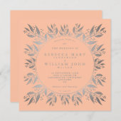 Invitation Élégant Mariage de style botanique italien (Devant / Derrière)