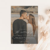 Invitation Élégant Mariage de superposition photo Script 2