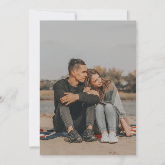 Invitation Élégant Mariage de superposition photo Script 2 (Dos)