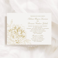 Elégant Mariage de tourbe Florale Champagne Gold