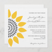 Invitation Élégant Mariage de tournesol (Devant / Derrière)