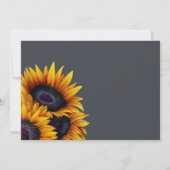 Invitation Élégant Mariage de tournesol jaune été (Dos)