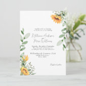 Invitation Élégant Mariage de tournesol Pas de parents (Debout devant)