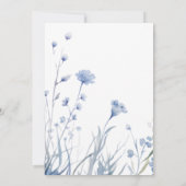 Invitation Élégant Mariage de trame géométrique Floral bleu (Dos)