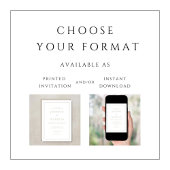 Invitation Élégant Mariage de type formel