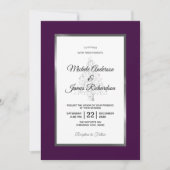 Invitation Élégant Mariage de vacances d'hiver violet (Devant)