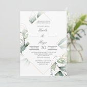 Invitation Elégant mariage de verdure (Debout devant)