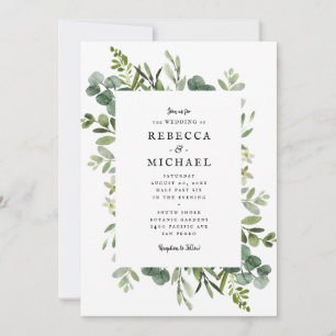 Invitation Elégant Mariage de verdure