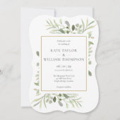 Invitation Elégant Mariage de verdure (Devant)