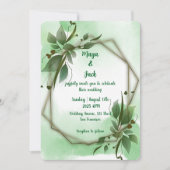 Invitation Elégant mariage de verdure (Devant)