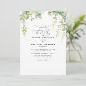 Invitation Elégant Mariage de verdure (Debout devant)