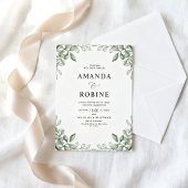 Invitation Élégant mariage de verdure botanique