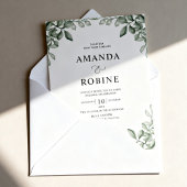 Invitation Élégant mariage de verdure botanique
